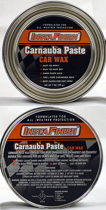 Carnauba paste wax can